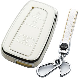 Tautrophen Key Fob Cover Compatible with Toyota 4Runner 2016-2024 RAV4 Camry Prius Prado Smart Key