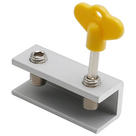 CADUFUELLY Window Locks 6 Sets with Key, Adjustable Security Sliding Window Locks for Vertical/Horizontal Windows & Doors, Child Safe, Easy to Install for Home, Bedroom, Office (Silver)