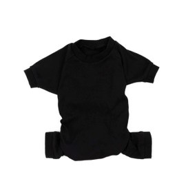 Leveret Dog Pajamas 100% Cotton Solid Black XS