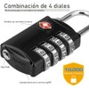 Cerraduras de Equipaje TSA - Candados de Acero Combinados de
