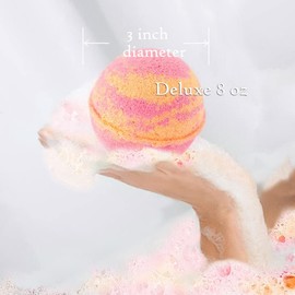 Ivy & Bauble Handmade Aromatherapy Bath Bomb with Surprise Necklace Inside, Fruity Punch Scent, Made in USA, Made Without Paraben, Preservatives, Phosphate, Large 10 oz