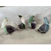 Cockatoo Crystal Quartz, Hand Carved Decorative Bird Stone with Amethyst