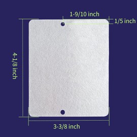 Microwave Wave Guide Cover WB34X21271 & 3026729 Compatible with GE General Electric Hotpoint RCA Sears Kenmore Countertop Microwaves AP5791399 & PS8754952, 3-3/8 x 4-1/8 Inches(2 pcs)