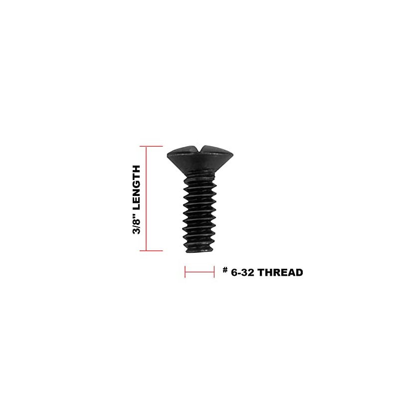 Henne Bery 3/8" Long 6-32 Thread, Oval Head Milled Slot