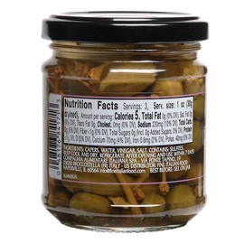 Mantova Caperberries in a Vinegar Mild Brine, 7.05 oz. (Pack of 2), Product of Italy, All-Natural, Caper Bush Fruit, Non-GMO, Gluten-Free, Cholesterol-Free, Vegan-Friendly, Paleo-Friendly