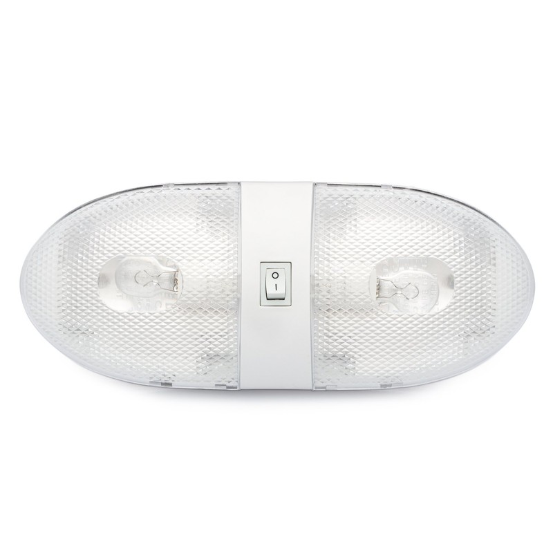 Lumitronics RV Double Ceiling Dome Light, Interior Lighting for Camper