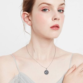 MUUYON 925 Sterling Silver Mother Daughter Necklace Mum Gift Birthday Jewellery for Mother Daughter, Sterling Silver