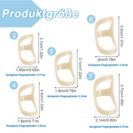GADITIEK Pack of 5 Finger Splint, Finger Guard, Oval Finger Splint, Plastic, Waterproof Mallet Finger Splint for Flail Ring, Arthritis Finger, Finger Joint Protection, Mallet Finger Splint (3,4,5,6,7)