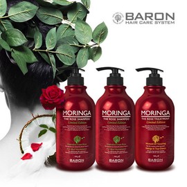 Baron Moringa the Rose Shampoo 500g x2 + Treatment 500g / 바론 모링가 더 로즈 샴푸 500g x2 + 트리트먼트 500g
