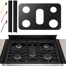 Stove Cover for LG Gas Stove Top Covers for Gas Burners for Model LRG3093 LRG3095 LRG3061 LRG3193 LRG3085 LDG3036 LDG3016 - Reusable Non-Stick Stove Top Cover Guard With 2PCS Stove Gap Covers
