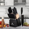 Knife Set with Block - Howashin 15 Pieces Knife Set