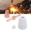 65Pcs Plasma Cutting Consumables Ceramic Copper Plasma Cutter Tips Kit