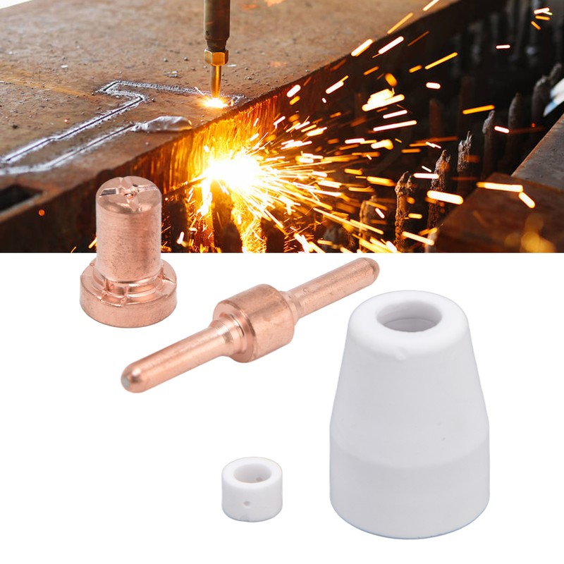 65Pcs Plasma Cutting Consumables Ceramic Copper Plasma Cutter Tips Kit