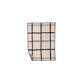 Barefoot Dreams Women's CozyChic Grid Plaid Throw, Stone/Black, One Size