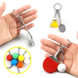 Golf, Badminton, Table Tennis Keyring, Miniature Keychain, Key Holder, Exercise, Sports, Event, Group, Club Souvenir / 골프 배드민턴 탁구 키링 미니어쳐 열쇠고리 키홀더 운동 스포츠 행사 단체 동호회 기념품
