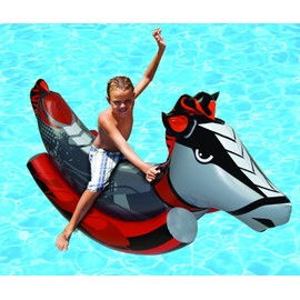 Poolmaster Rockin' Horse Swimming Pool Float Toy, Multicolored 84 Long x 40 Wide, deflated