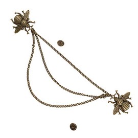 Collar Chain Brooch Shirt Clip Lapel Pin Costume Accessory