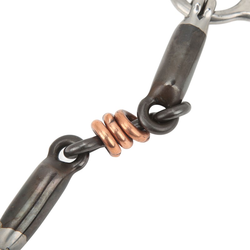 Horse Gag Ring Snaffle Stainless Steel Brass 145mm Mouthpiece Horse