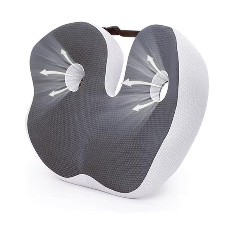 Ergonomic Memory Foam Seat Cushion with Adjustable Width & Dual