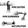 Powerbuilt 4 Piece Exhaust Pipe Tool Set, Repair Tailpipes, Expanders,