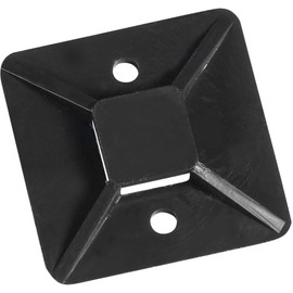 Aviditi 1 1/2" x 1 1/2" Cable Tie Mounts, Black, Holds Up to .14" Width, Adhesive Backed, to Easily Secure Cables or Wires to Walls, Ceilings, etc. in Case of 100