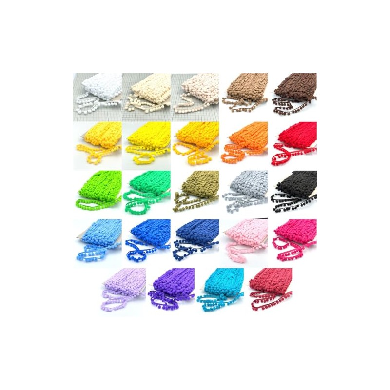 Craft Cult 18mm Medium Pom Pom Bobble Trim Braid -