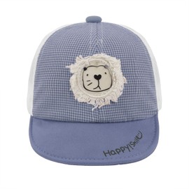 Kids Baby Baseball Cap Baseball Hat Adjustable Baby Cap Peaked Cap Slouchy Hat Quick Drying Baseball Caps Sports Cap Sun Hat Summer Hat for Boys Girls - Blue 6-18 months baby, size: 42-46