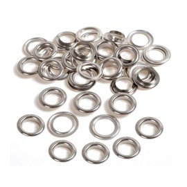 Trimming Shop 16mm Bronze Eyelets with Washers Grommets for Arts Crafts, Leathercrafts, Clothing, Scrapbook, Sewing, DIY Projects, Rust & Corrosion Proof, 100pcs (Silver, 16mm)