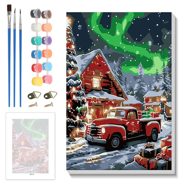 Skyboda Christmas Paint by Numbers Kit for Adults Beginners with