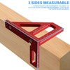 SNOKAY Aluminum Alloy 45/90° 3D Miter Triangle Ruler Sturdy Square