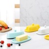 Yedio Ceramic Butter Dish with Lid for Countertop Refrigerator, 8