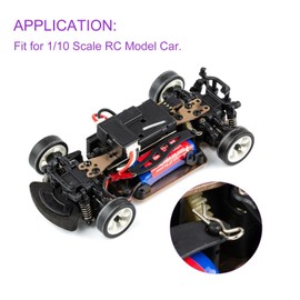 DMiotech 25Pcs Body Clips Bent RC Car Shell Clip Model Car R Pins Black Universal Shell Replacement Parts for 1/10 Scale RC Car