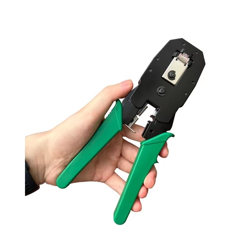 LinaLife RJ45 Crimp Tool Kit Pass Thru Cat5 Cat5e Cat6