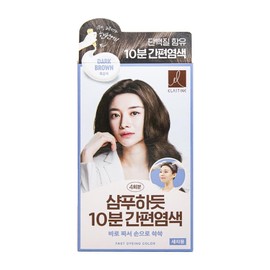 Simple dyeing like elastin shampoo, dark brown, 4-use / 엘라스틴 샴푸하듯 간편염색 흑갈색 4회용