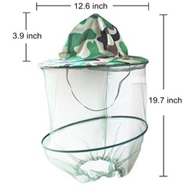 PPX Beekeeper Mask Cap Hat 2 Pack Camouflage Beekeeping Mask Cap Hat Perfect for Beginners Beekeepers Outdoor Hiking Camping Climbing Fishing Cycling