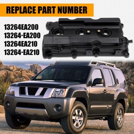 RANSOTO Engine Valve Cover with Gasket Compatible with Nissan Frontier Pathfinder Xterra NV1500 NV2500 NV3500 4.0L V6 2005-2019 Replaces 13264-EA200 13264-EA210 Oil Filter Cap