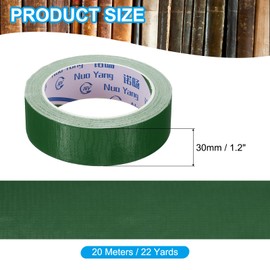 PATIKIL 1.2"x0.007" Bookbinding Tape, 22 Yard Cloth Bookbinding Repair Tape Book Binding Tape Self Adhesive for Repairing Old Books, Green