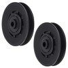 90mm Pulley Wheel Bearing Nylon - Grooved Edge Wearproof Pulleys