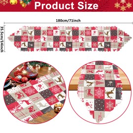 Christmas Tablecloth, 180 cm x 35.5 cm, Christmas Table Runner, Rectangular Christmas Table Runner, Christmas Tablecloth for Christmas Table Decoration, Washable Christmas Tablecloths Decoration