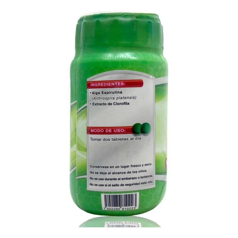 Spiru Tabs Supra Natura Tabletas Espirulina Clorofila Unidades