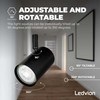 Ledvion LED Ceiling Spotlight Black 1-Light, Dimmable, 5W, 2700K, Tilt,
