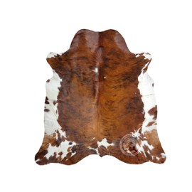 Sunshine Cowhides Genuine Cowhide Rug, Brindle Tricolor Carpet for Living Room, Bedroom, Nursery & More – Western Look, Blanket, Wall Decor, Upholstery & Chair Use, Cream/Brown,Large 6x6-7 Ft
