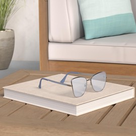 The Fresh Classic Crystal Elegant Women Beauty Design Sunglasses Gift Box (L171-Silver, Blue Gradient)