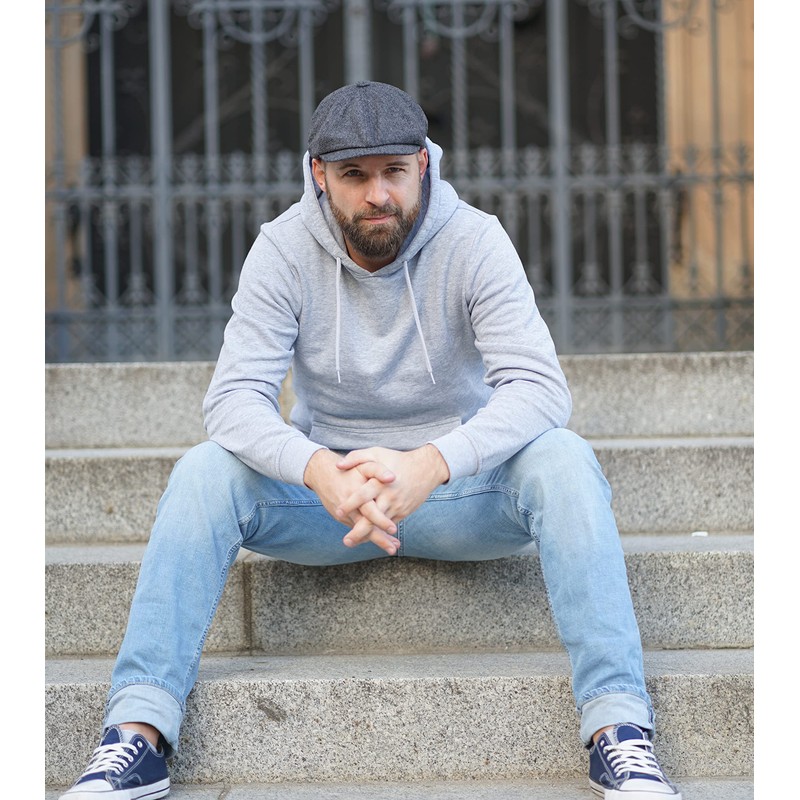 WEROR WEROR-322.1 Men's Peaked Cap - Flat Cap with Peak