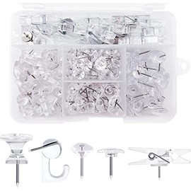 MEISO 120 Piezas Chinchetas Transparentes, Alfileres De Empuje De Plástico con Punta De Acero Inoxidable Decorativas Chinchetas Push Pins para Pared Tablero De Anuncios Corcho