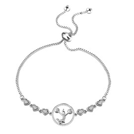 FEELMEM Cheer Charm Bracelet for Girls, Cheerleader Bracelet, Gifts, Cheerleader Gift, Cheerleader Gift for Cheerleader Coaches or Team, Copper