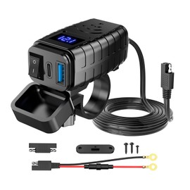 Motorcycle Charging Socket 12 V USB Socket PD Type C 30 W QC3.0 USB, Waterproof Motorcycle Socket, Socket IP65 for Boats for 12 V-24 V