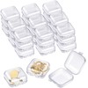 Chunful 100 Pack Mini Clear Plastic Jewelry Box Earring Organizers