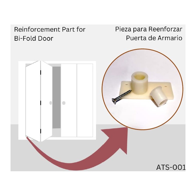 Hardware Repair Kit for Bi-Fold Door, Includs Bushing Adaptable for