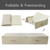 39.4" Folding Under Bed Storage Organizer Baskets for Closet, Bedding,Beige